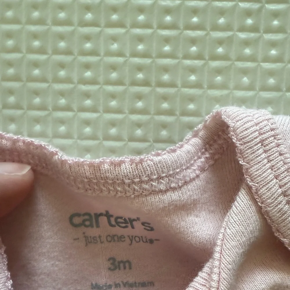 Carter’s|Baby girl light Pink long sleeve bodysuit “Daddy's Girl' boho retro•3M